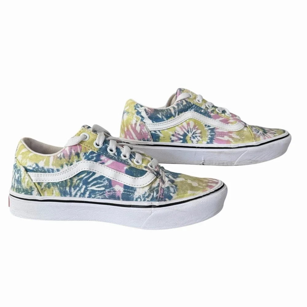 Vans Comfy Cush Old Skool Tie Dye Lace Up Shoes Sneakers MEN 6/WOMEN 7.5 Groovy‎